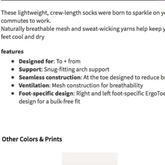 LULULEMON Born to sparkle GOLD socks - NEW - SO FASHIONABLE - Different Sizes - Picture 5 of 7